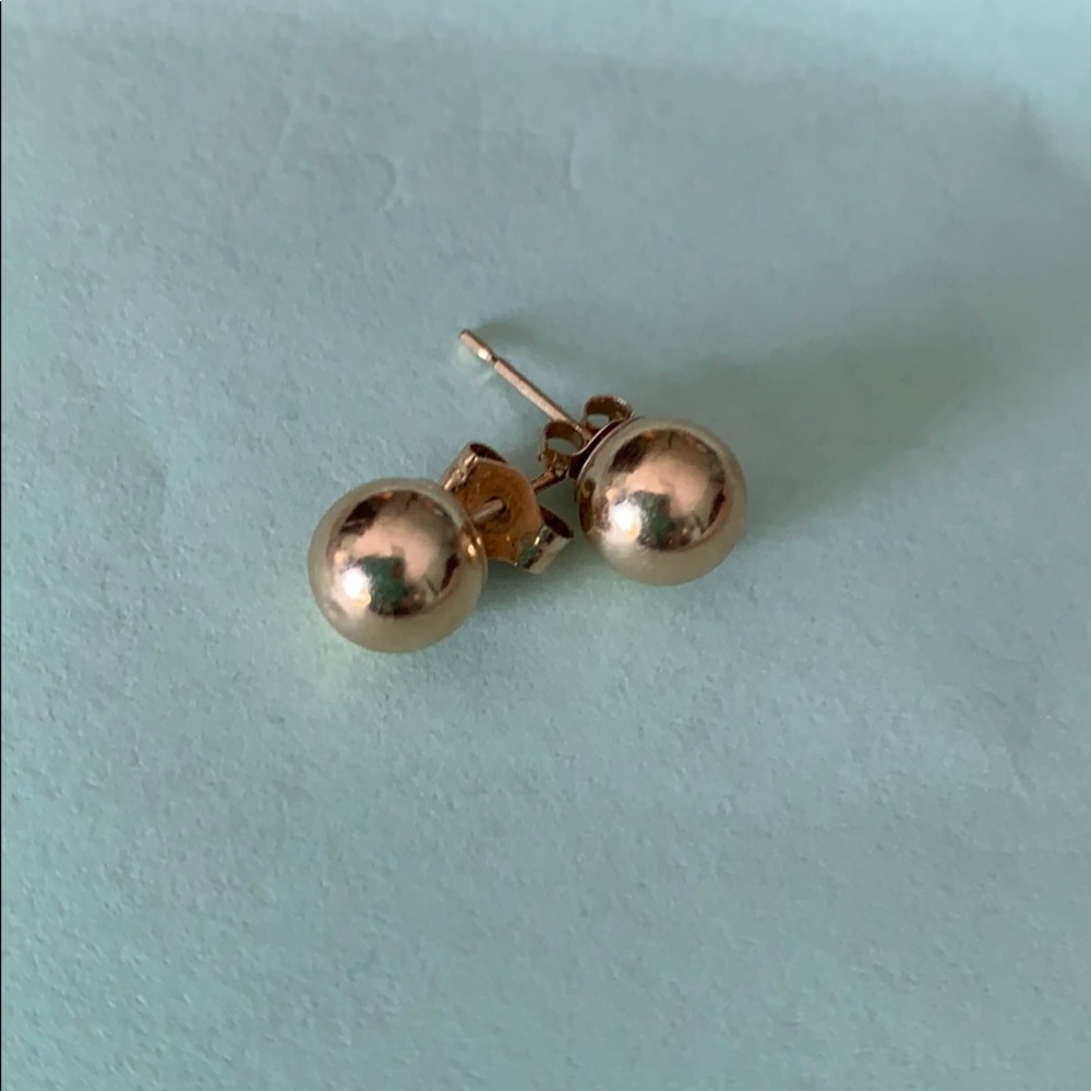 14K gold small post earrings